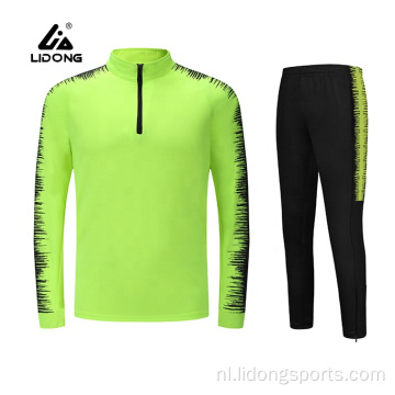 Mode lange mouw training voetbal jogging sport tracksuits